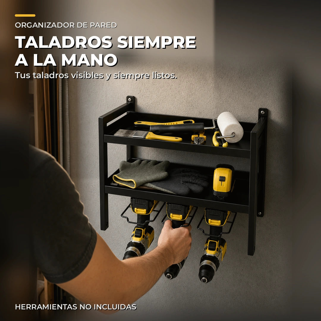 Taladros compatibles organizados y al alcance