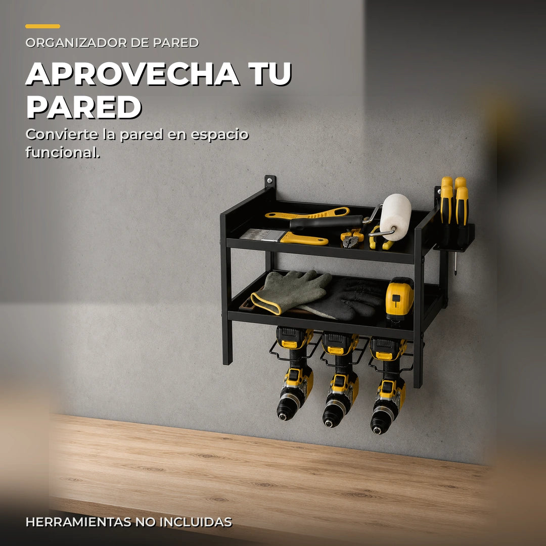 Organizador que aprovecha el espacio vertical de la pared